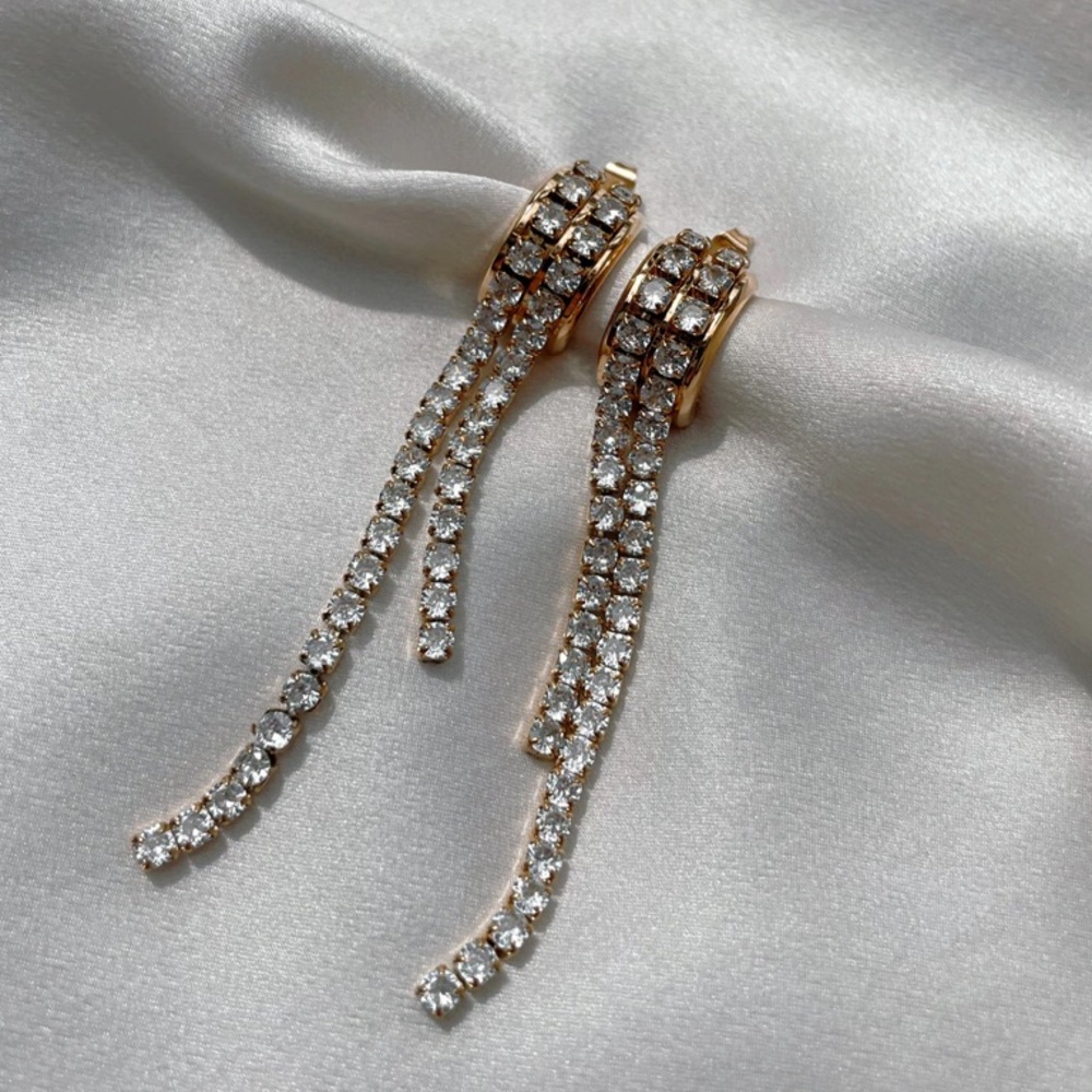 Crystal earrings dangle earrings